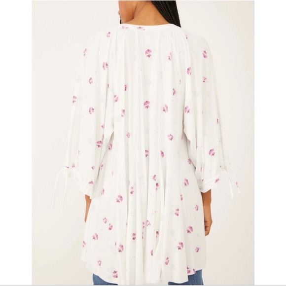 Free People Winter Sun Printed Tunic/Ivory Size L NWT - Picture 6 of 13